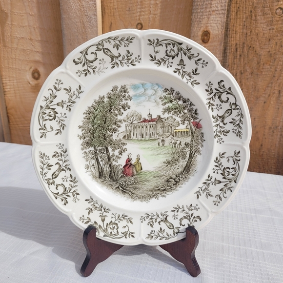 Mount Vernon Windsor Ware Johnson Bros Colonial Decorative 10" Dinner Plate - Picture 4 of 7